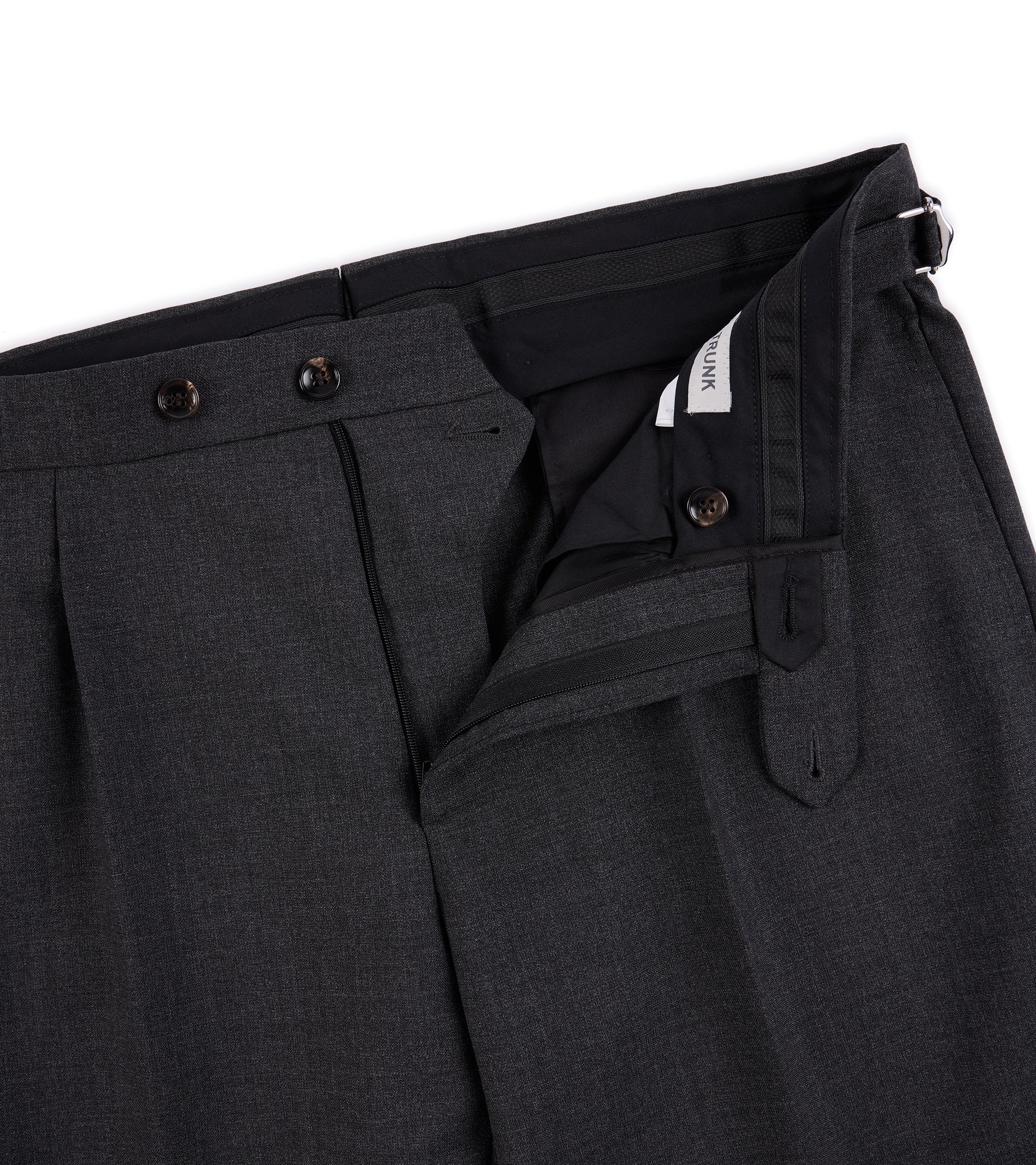 Trunk Warwick High Twist Wool Suit Trousers: Grey