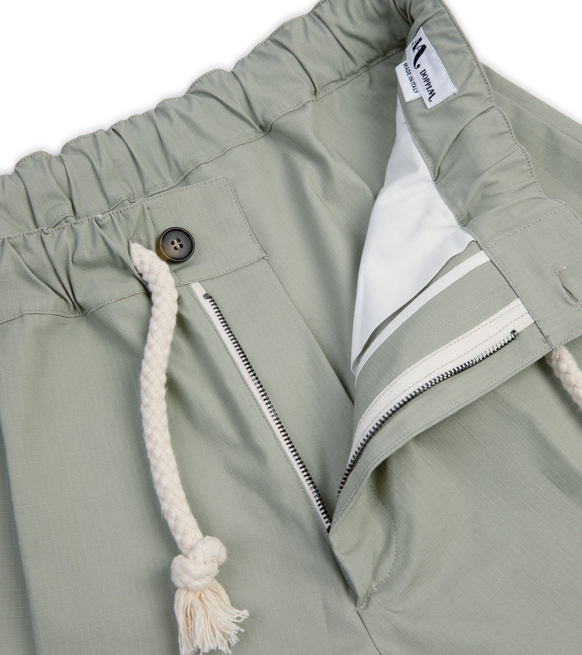 Doppiaa Aartio Cotton Ripstop Cargo Shorts: Green