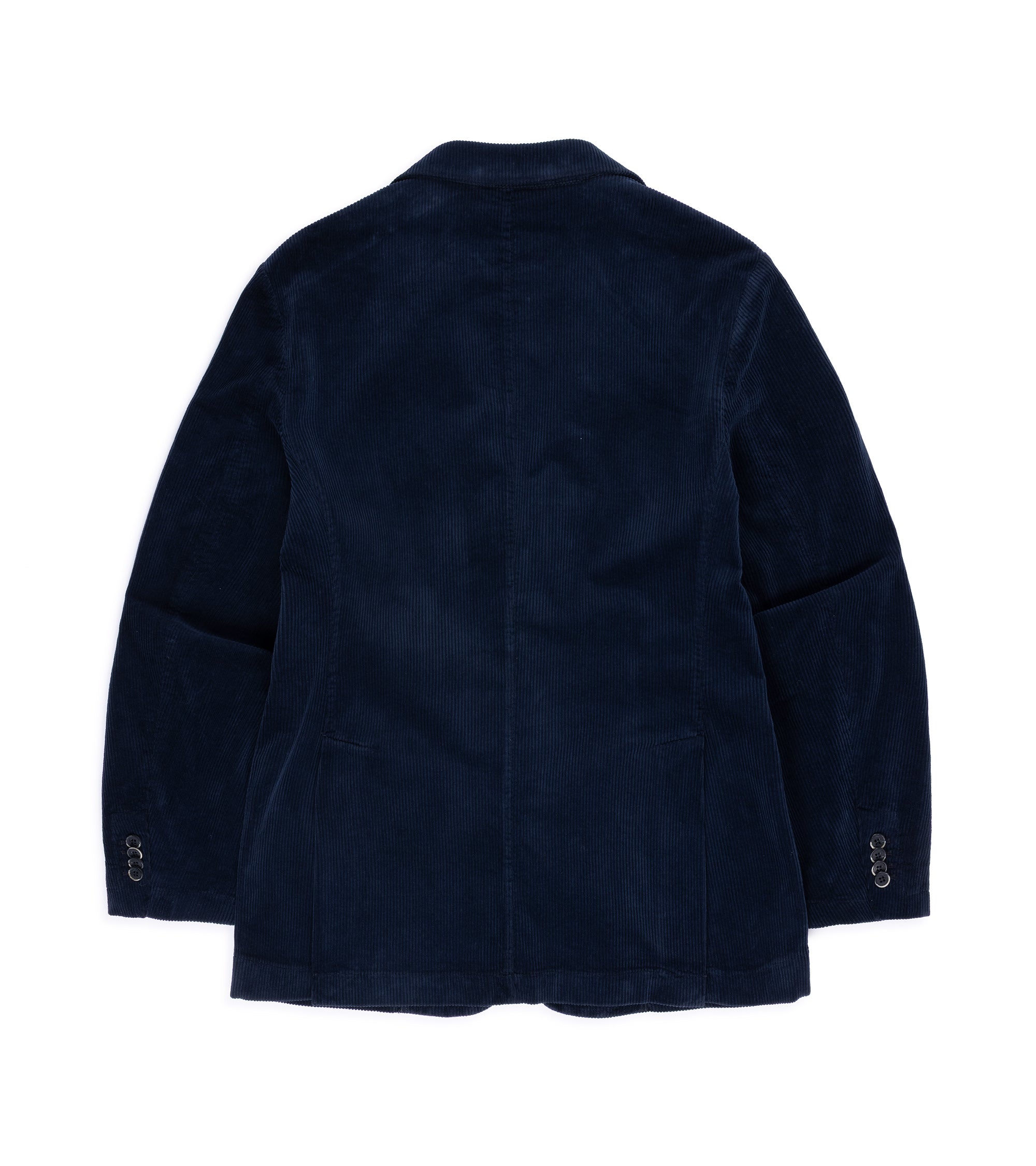 Barena corduroy blazer jacket in navy, back view