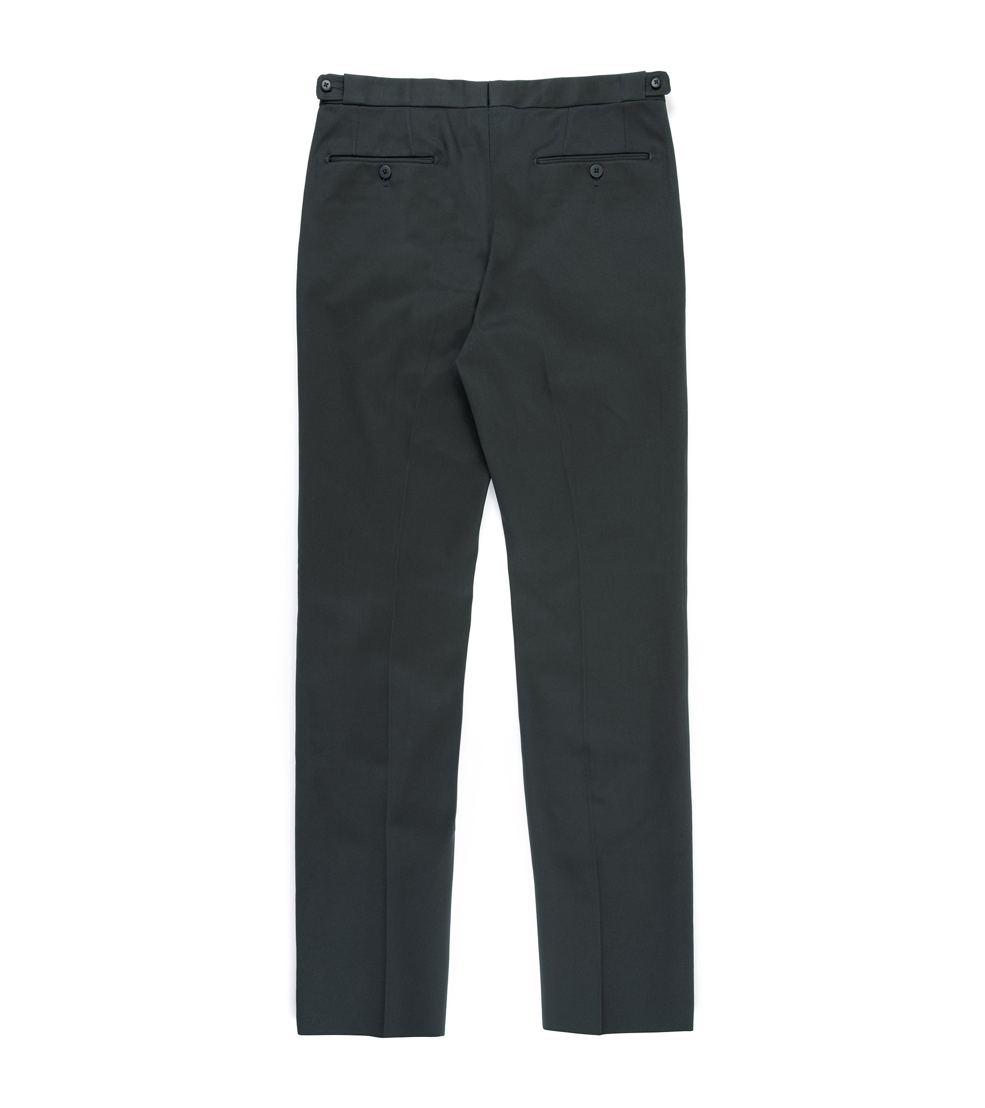 Echizenya for Trunk heavy chino trousers in navy, close-up of the pocket.