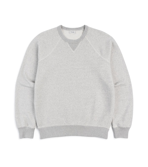 Trunk Cooper cotton crew neck sweatshirt in grey, front view.