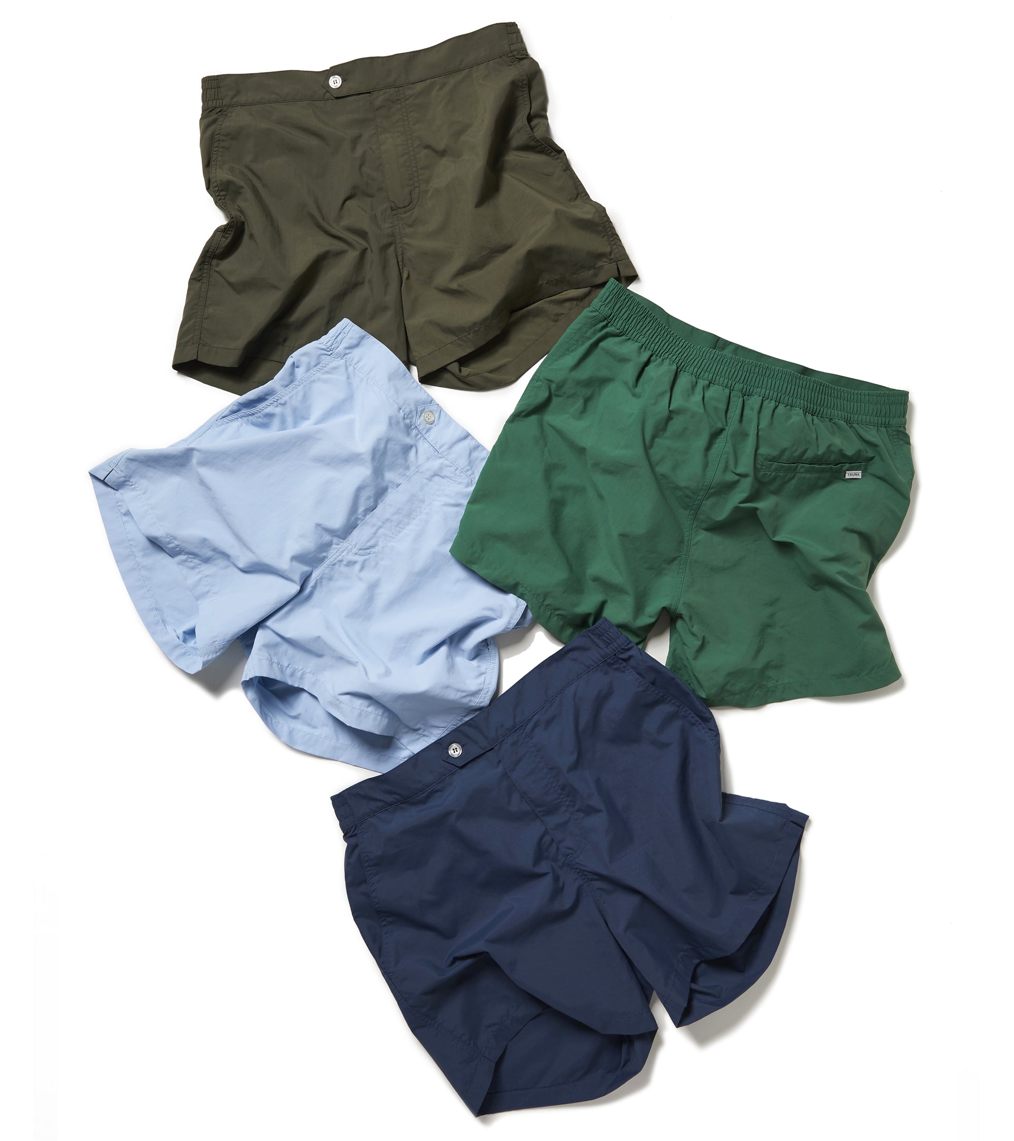 Trunk Foley Swim Shorts: Green